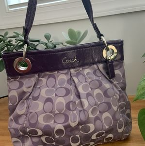Vintage Coach Ashley Logo Hippie Bag Purple
